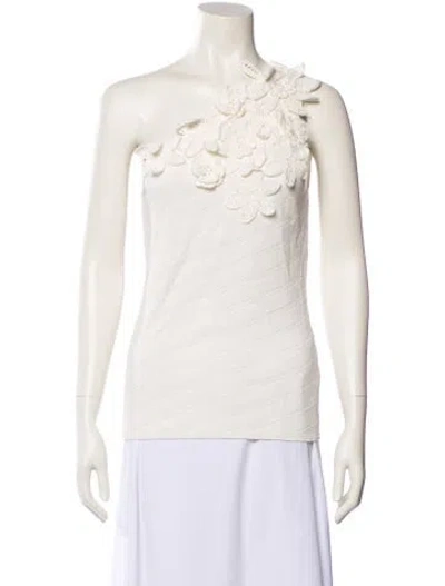 Pre-owned Figue One-shoulder Sleeveless Top In Neutral