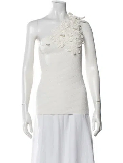 Pre-owned Figue One-shoulder Sleeveless Top In Neutral