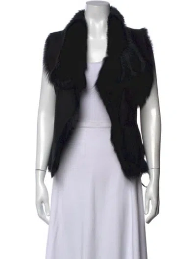 Pre-owned Figue Open Front Sweater In Black