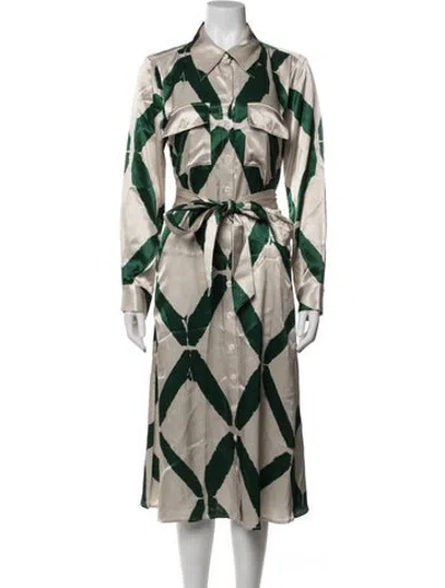 Pre-owned Figue Patterned Long Dress In Multicolor