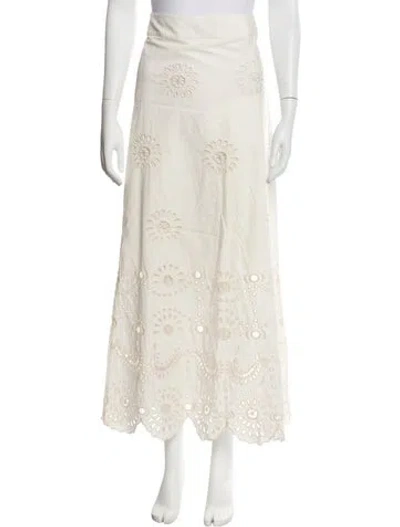 Pre-owned Figue Patterned Long Skirt In Neutrals