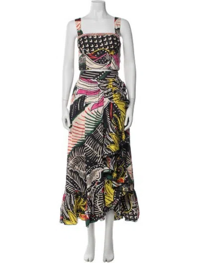 Pre-owned Figue Patterned Skirt Set In Black