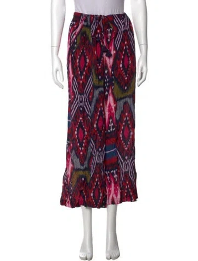 Pre-owned Figue Patterned Wide Leg Pants In Multi