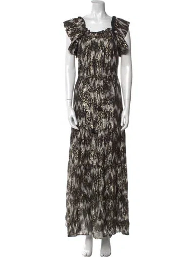 Pre-owned Figue Printed Long Dress