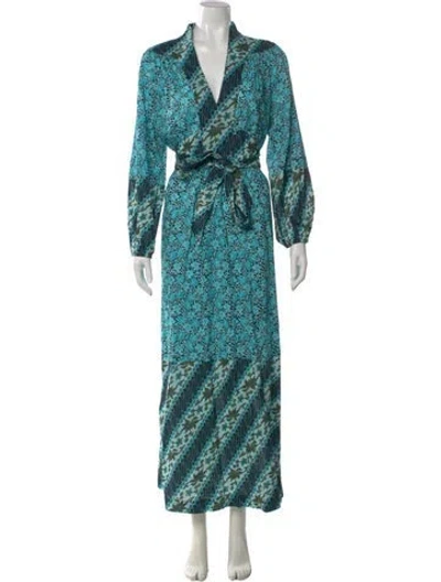 Pre-owned Figue Printed Long Dress In Multi