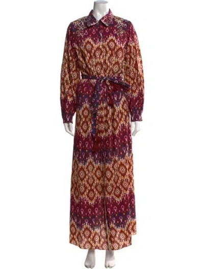 Pre-owned Figue Printed Long Dress In Multi