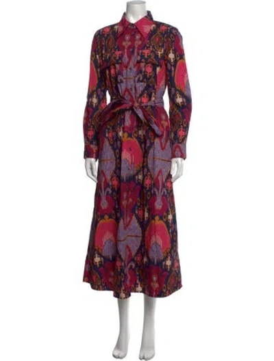 Pre-owned Figue Printed Long Dress In Multicolor