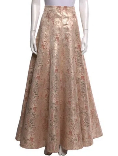 Pre-owned Figue Printed Long Skirt In Neutral