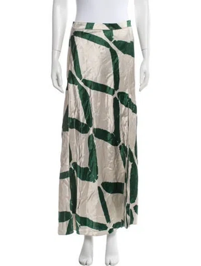 Pre-owned Figue Printed Long Skirt In Neutrals