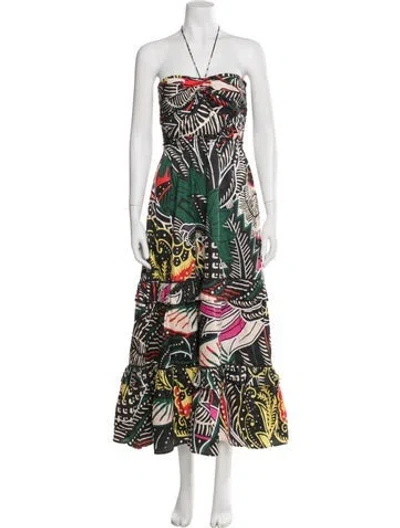 Pre-owned Figue Printed Midi Length Dress In Multi