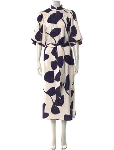 Pre-owned Figue Printed Midi Length Dress In Multi