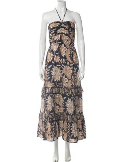 Pre-owned Figue Printed Midi Length Dress W/ Tags In Multi