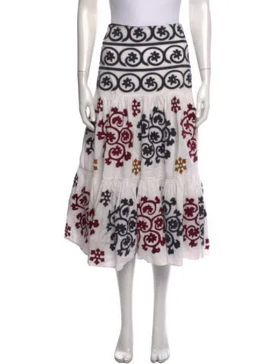 Pre-owned Figue Printed Midi Length Skirt In Multi