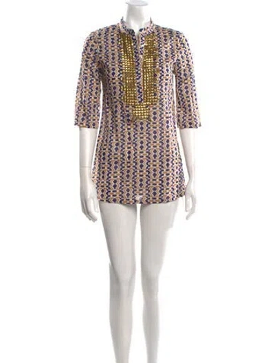 Pre-owned Figue Printed Mini Dress In Multi