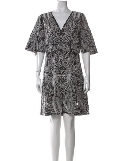 Pre-owned Figue Printed Mini Dress In Multi