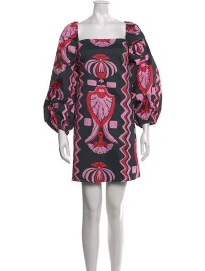 Pre-owned Figue Printed Mini Dress In Multi