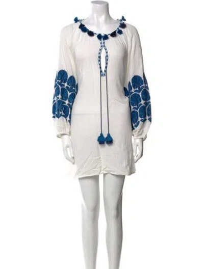 Pre-owned Figue Printed Mini Dress In Neutral