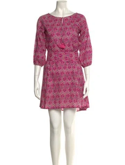 Pre-owned Figue Printed Mini Dress In Purple