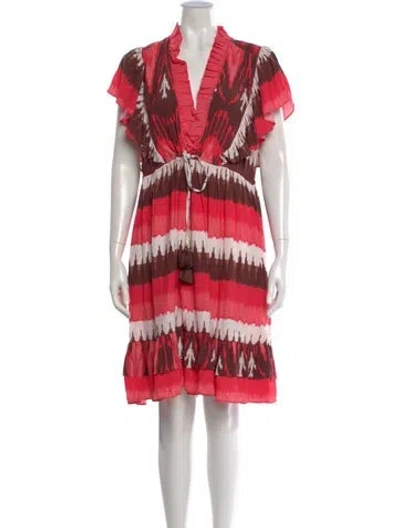 Pre-owned Figue Printed Mini Dress W/ Tags In Pink