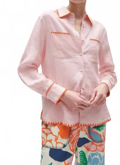Figue Prudence Long Sleeve Top In Soft Pink