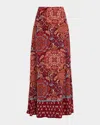 Figue Raelynn Medallion-print Maxi Skirt In Multi