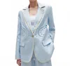 Figue Robin Blazer In Soft Blue