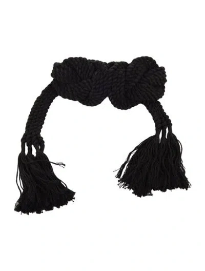 Pre-owned Figue Rope Headband In Black