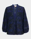 Figue Rylie Broderie Anglaise Peasant Top In Blue