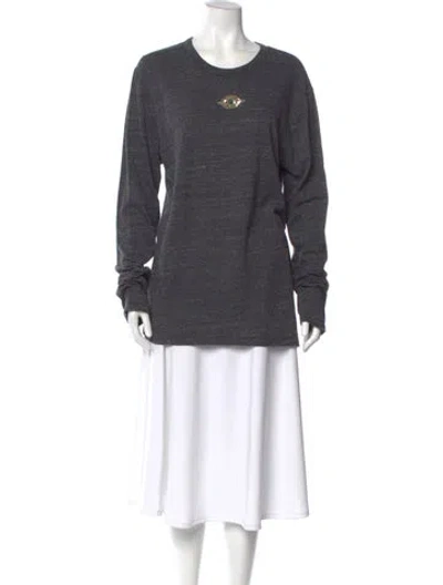 Pre-owned Figue Scoop Neck Sweater In Gray