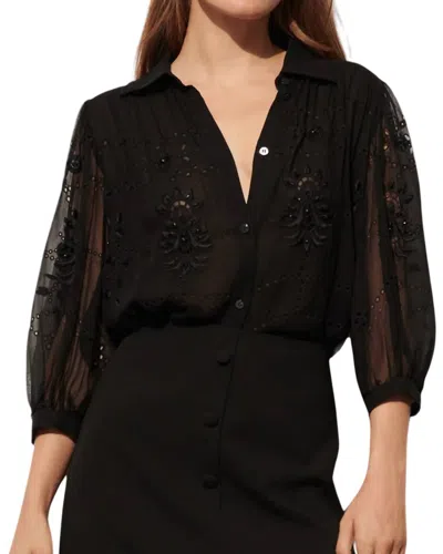 Figue Serafina Top In Onyx Black