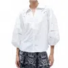 Figue Sharon Wide Collar Top In Clean White
