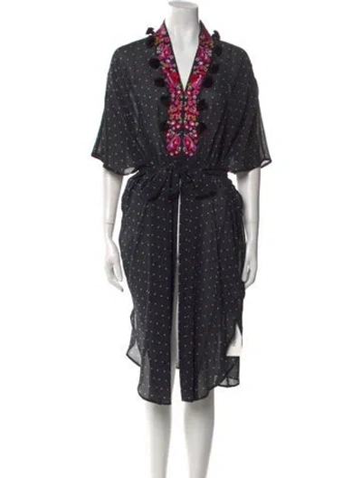 Pre-owned Figue Silk Knee-length Dress In Blue