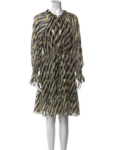 Pre-owned Figue Silk Knee-length Dress In Multi