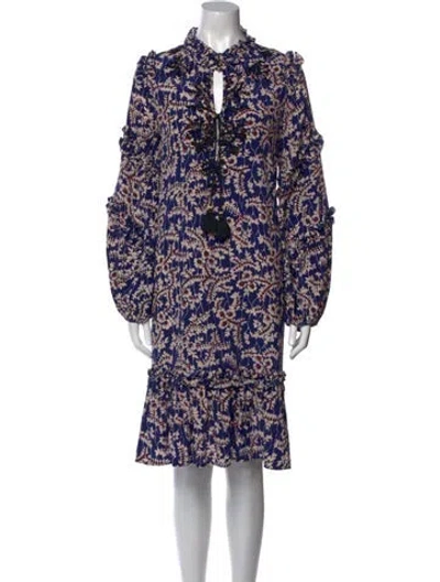 Pre-owned Figue Silk Knee-length Dress In Multi