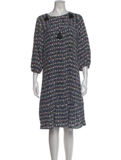 Pre-owned Figue Silk Knee-length Dress In Neutral