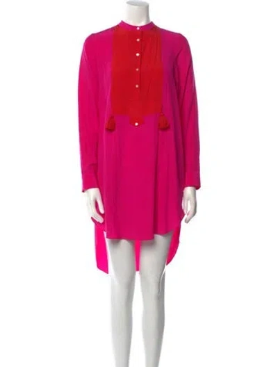 Pre-owned Figue Silk Knee-length Dress In Pink
