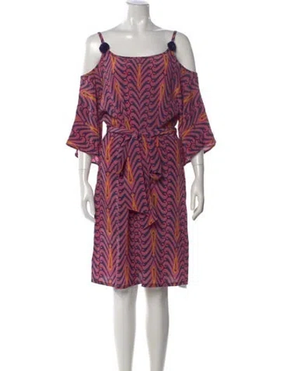 Pre-owned Figue Silk Knee-length Dress In Pink