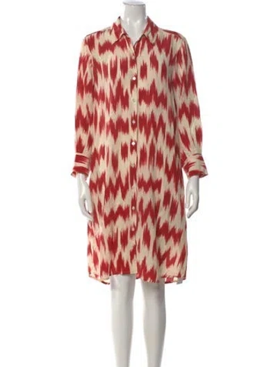 Pre-owned Figue Silk Knee-length Dress In Red