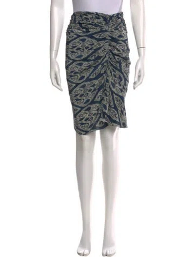 Pre-owned Figue Silk Knee-length Skirt In Blue