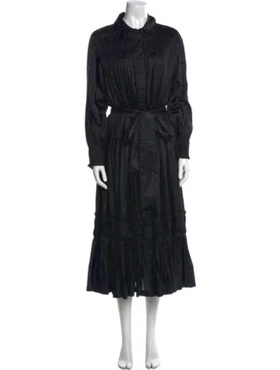 Pre-owned Figue Silk Long Dress W/ Tags In Black