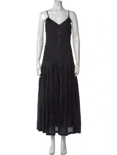 Pre-owned Figue Silk Long Dress W/ Tags In Black