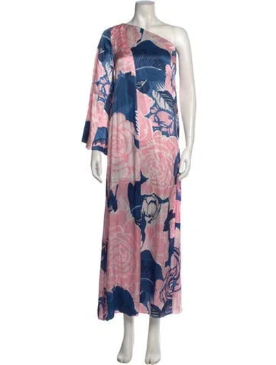 Pre-owned Figue Silk Long Dress W/ Tags In Multi