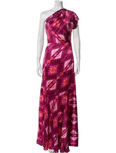 Pre-owned Figue Silk Long Dress W/ Tags In Pink