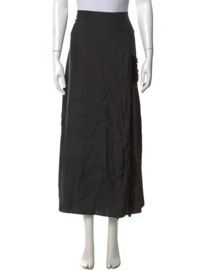 Pre-owned Figue Silk Long Skirt In Grey
