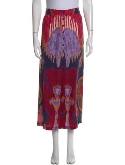 Pre-owned Figue Silk Long Skirt In Multi