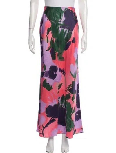 Pre-owned Figue Silk Long Skirt In Multi