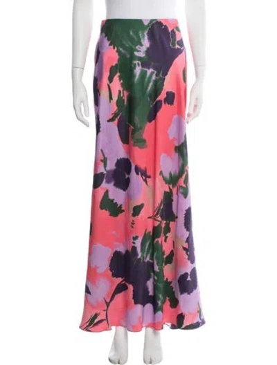 Pre-owned Figue Silk Long Skirt In Multicolor