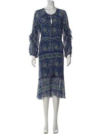 Pre-owned Figue Silk Midi Length Dress