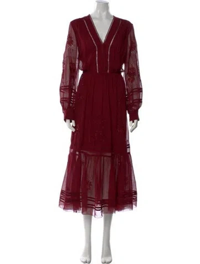 Pre-owned Figue Silk Midi Length Dress W/ Tags In Multi