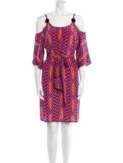 Pre-owned Figue Silk Mini Dress In Pink